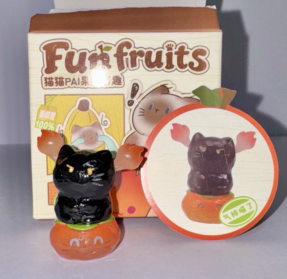 Cat PAI Fun Fruits Series Mini Blind Box Angry Persimmon Cat